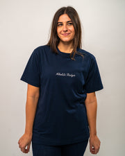 Script Tee - Navy
