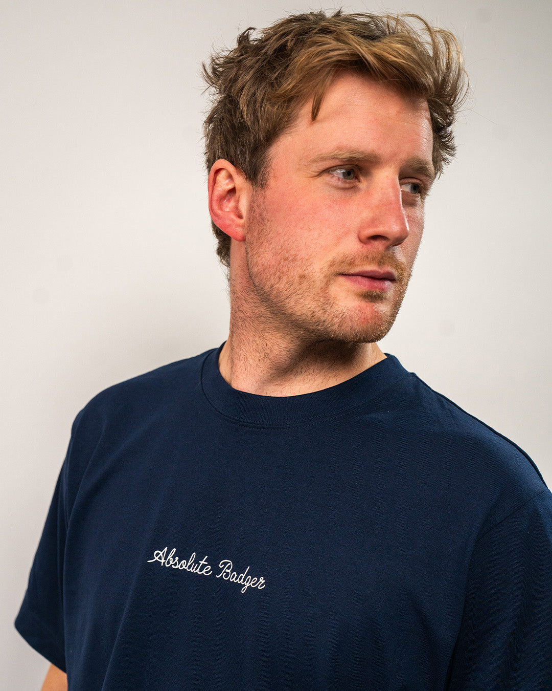 Script Tee - Navy
