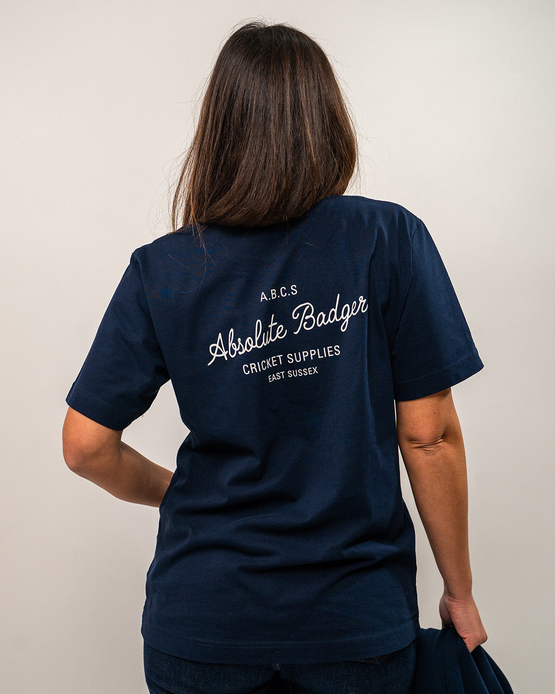Script Tee - Navy