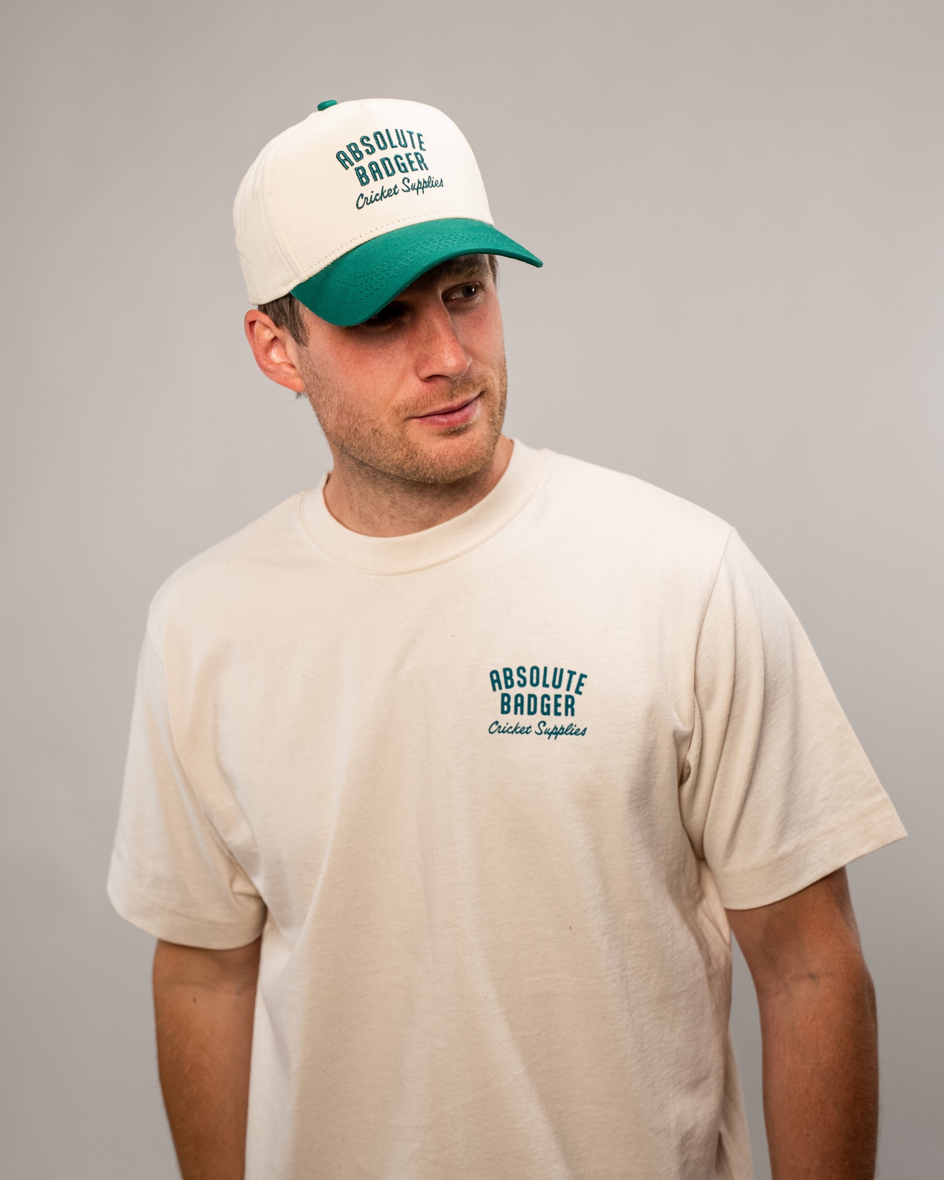 Cricket Supplies Cap - Cream & Green