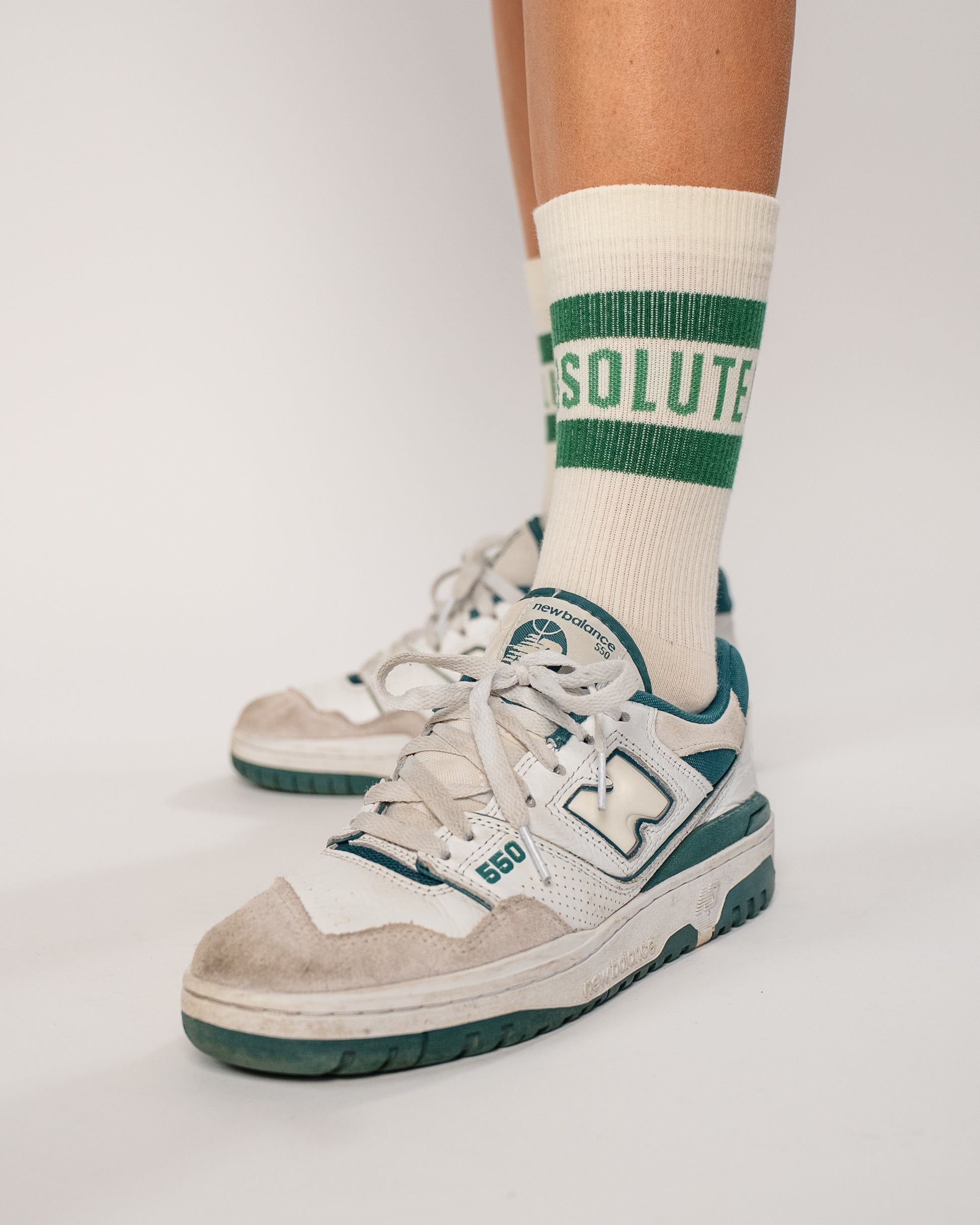 Front Foot, Back Foot Socks - White