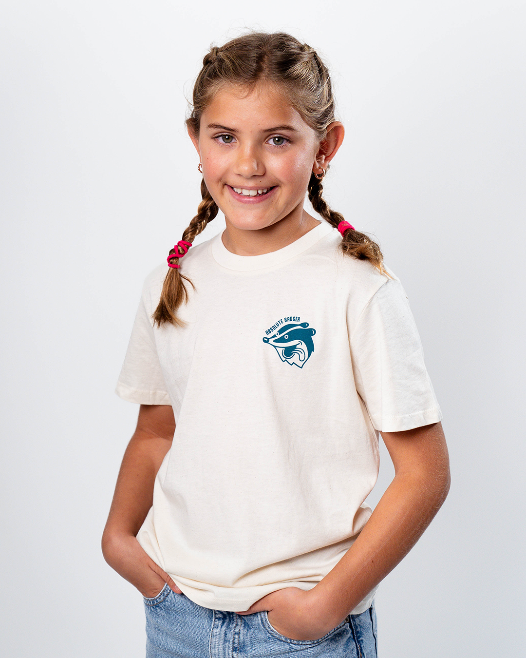 Junior Badger Tee - Cream