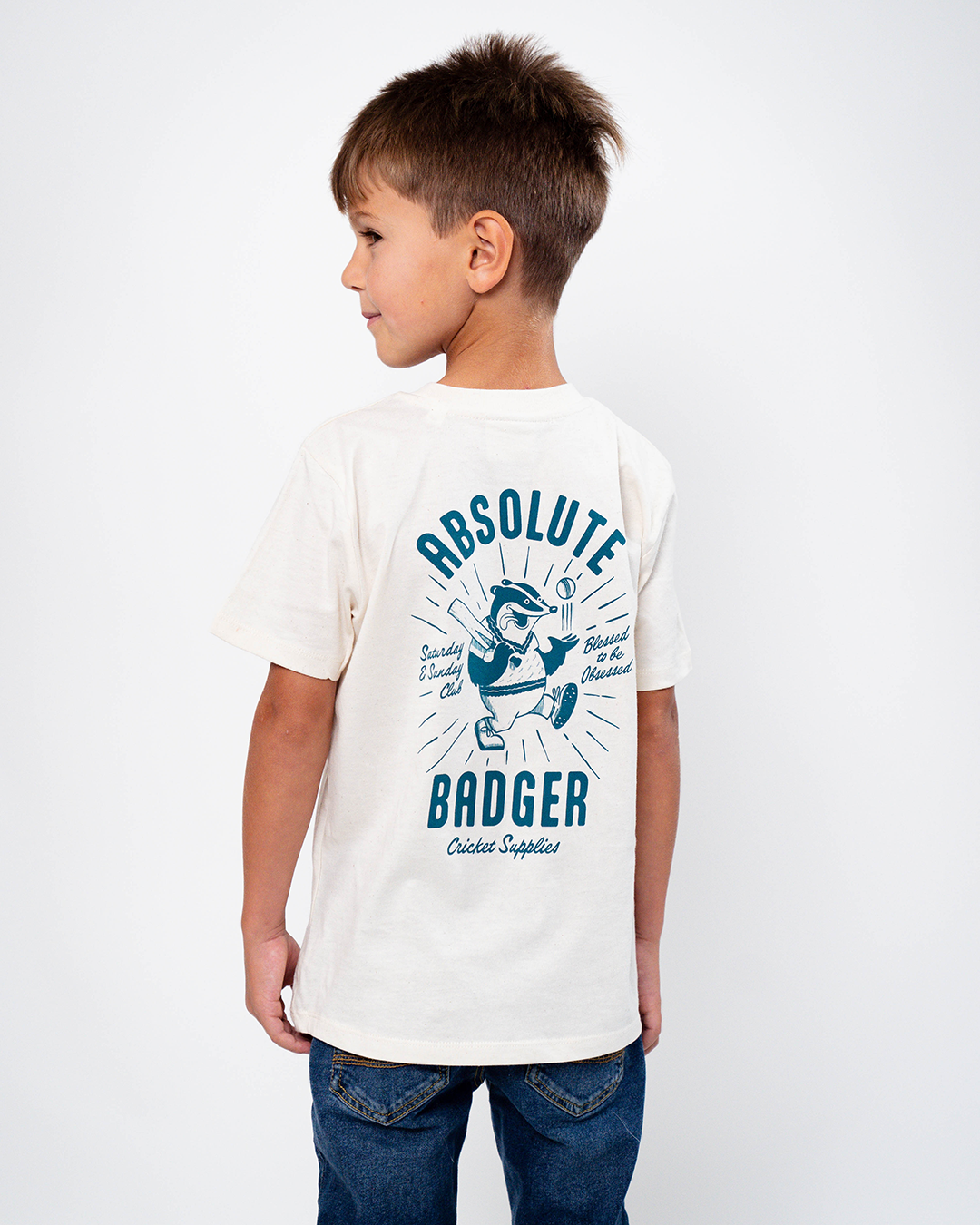 Junior Badger Tee - Cream