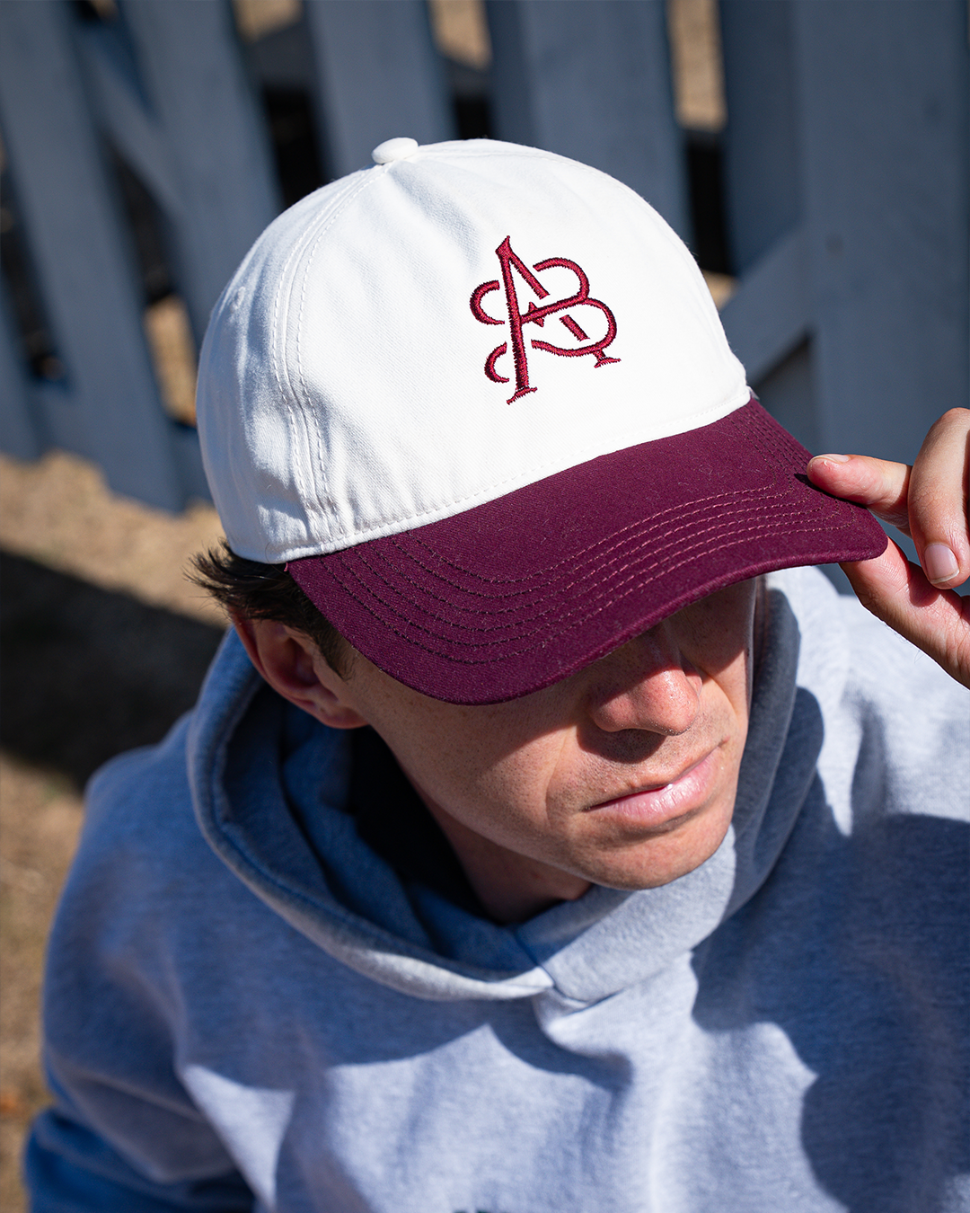 Team Issue Cap - Cream & Burgundy