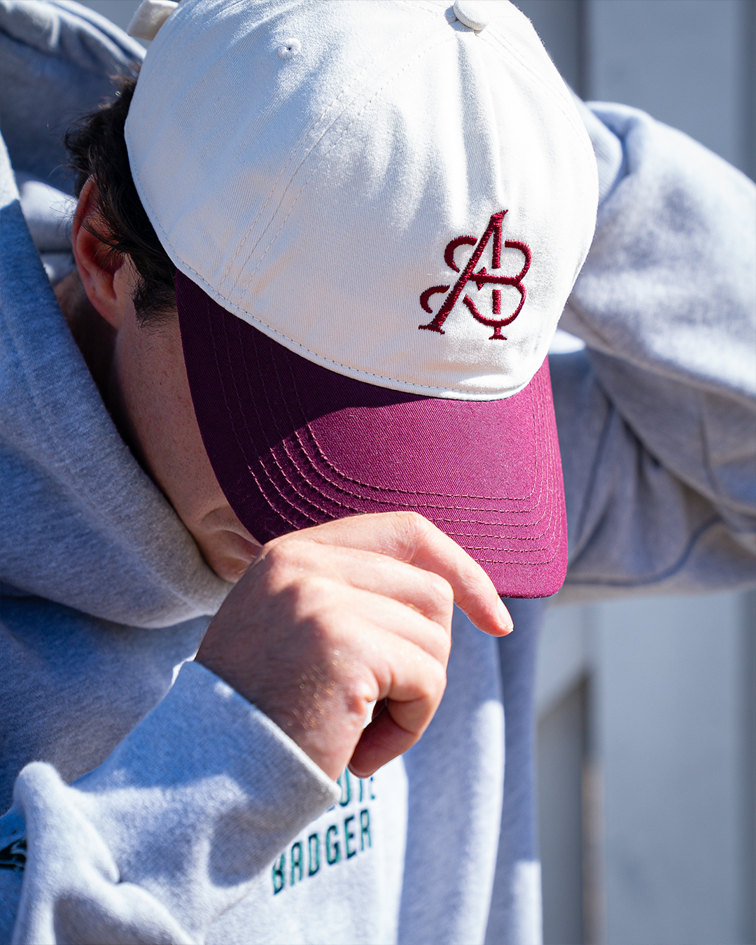 Team Issue Cap - Cream & Burgundy